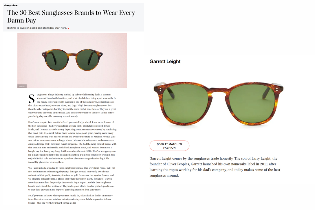 California top sunglasses brands