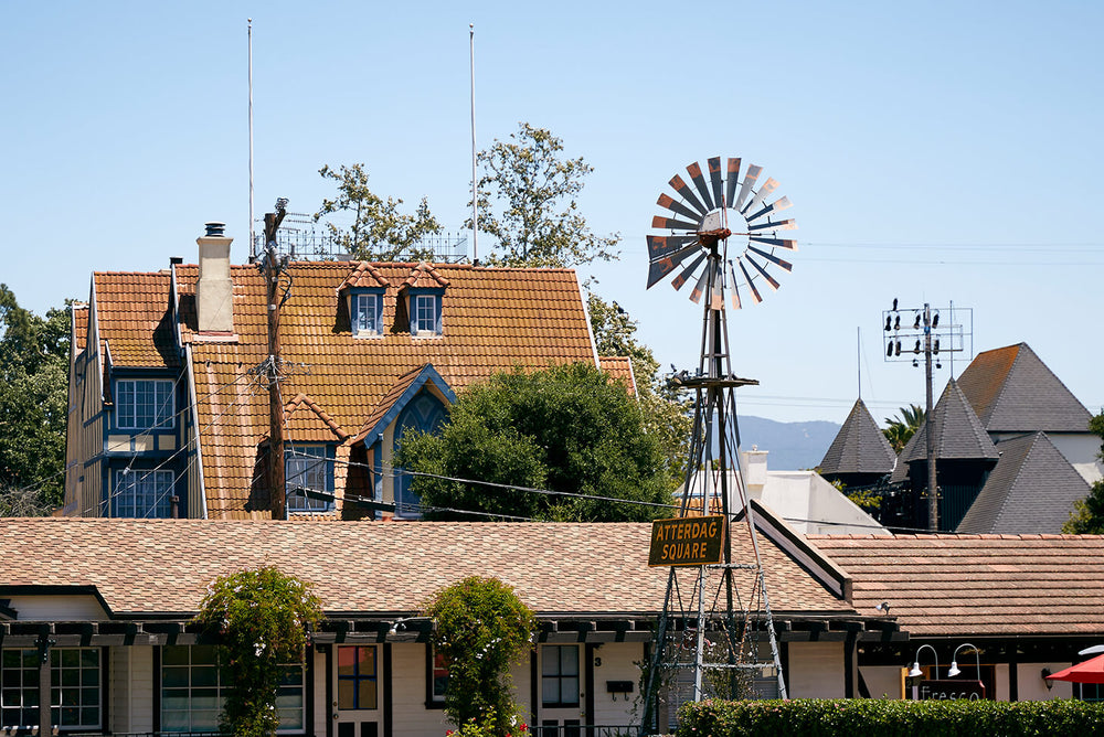 Atterdag square windmill and shops