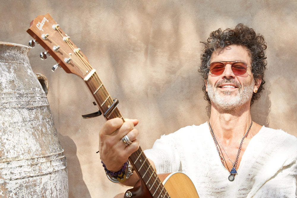 Doyle Bramhall II wearing Garrett Leight California Optical Van Buren Sunglasses