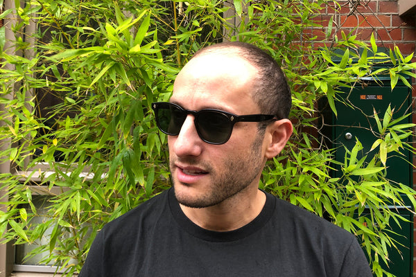 Garrett Leight California Optical's EMEA Director of Operations Justin Steinhardt wearing Ace Sunglasses.