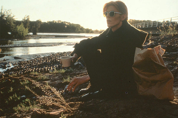 David Bowie wearing sunglasses