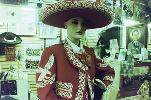 Mannequin in traditional mariachi outfit