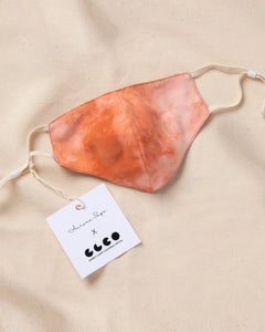 garrett leight x aurora sage reversible hand dyed face mask