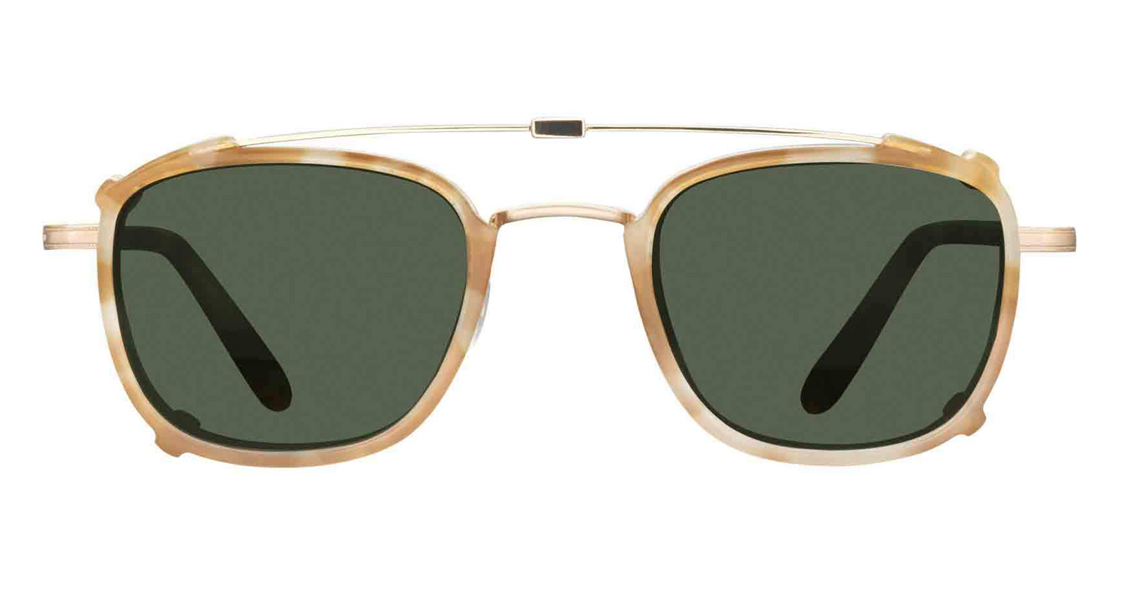 Matte Gold-Blonde Shell/Green