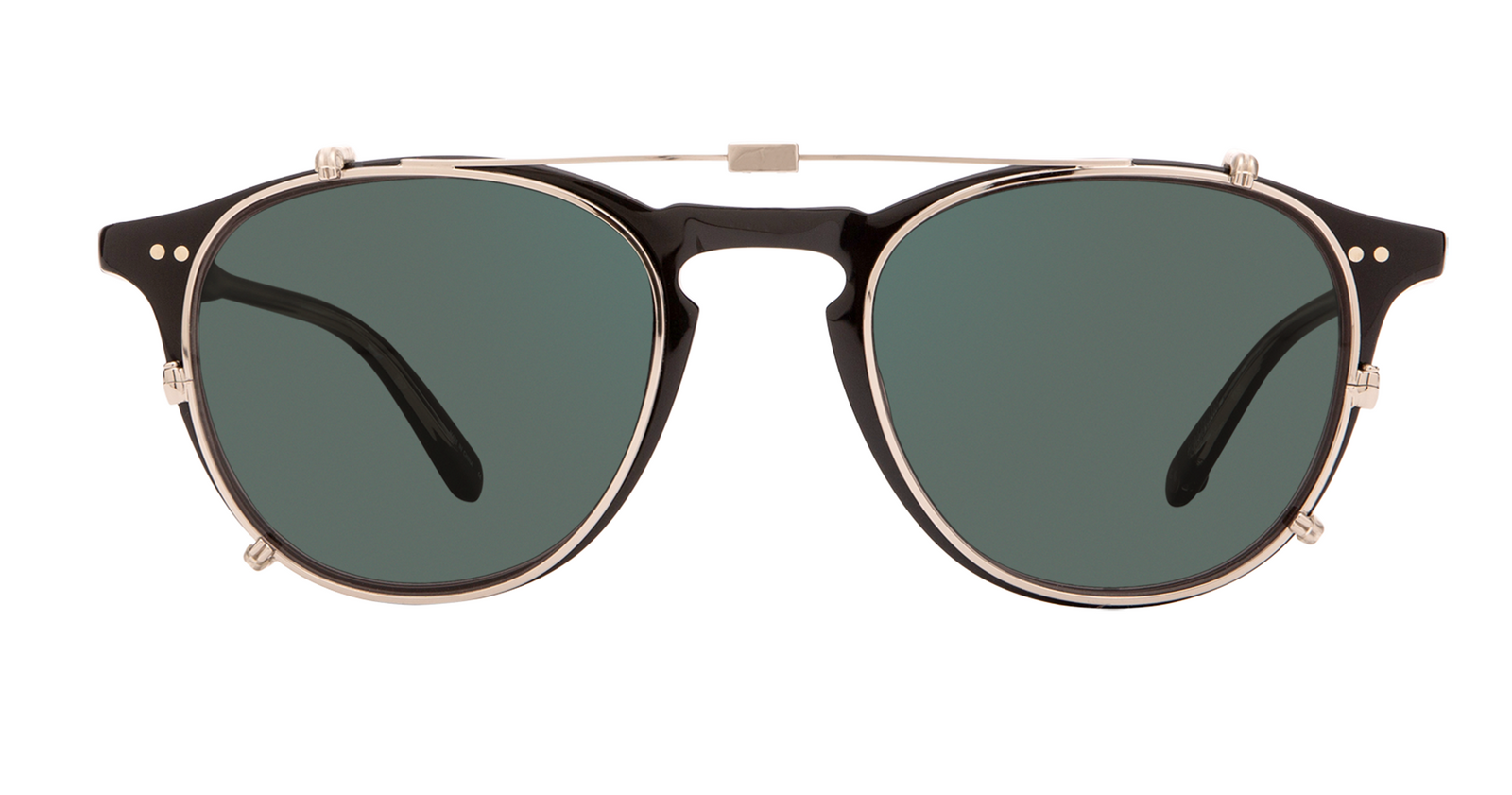 Garrett Leight Hampton Clip M Clip On Sunglasses Silver G15 46