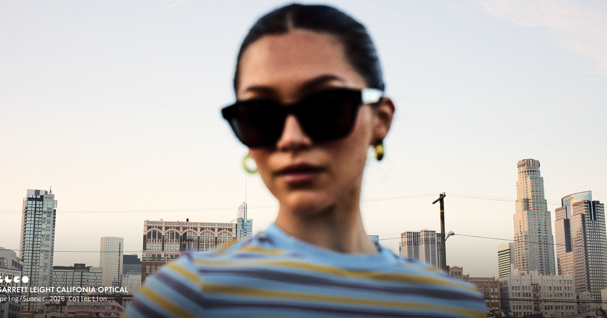 Garrett Leight California Optical storefront imagery, brand website preview image
