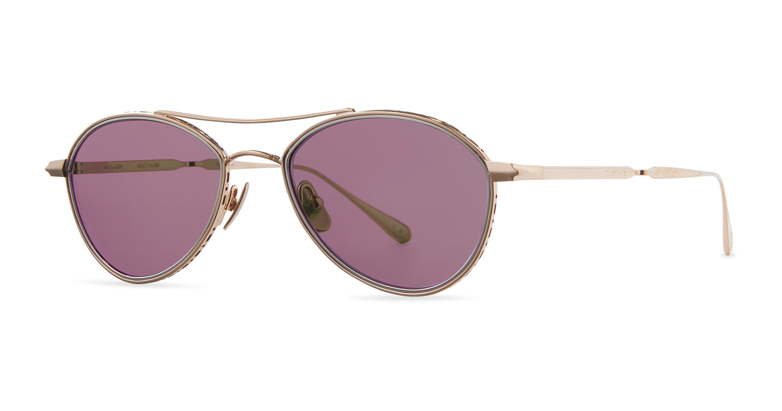 Brushed 12K White Gold/Select Violet