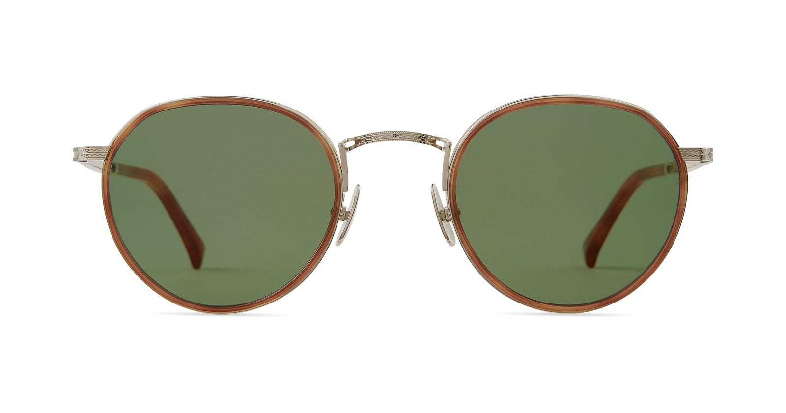 Amber Tortoise-White Gold/Forest