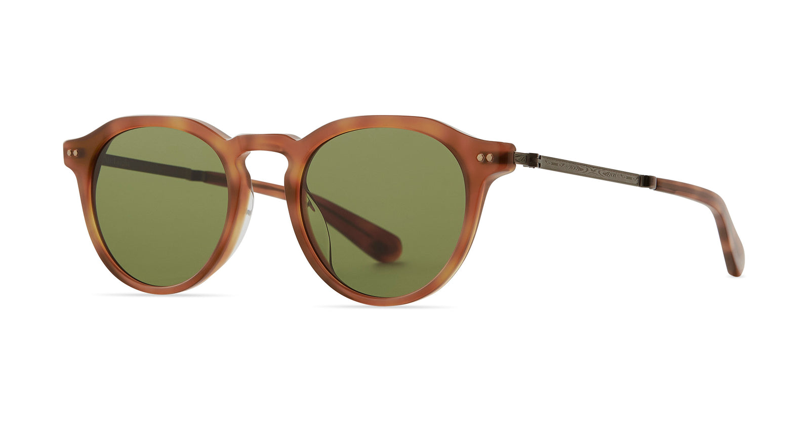 Amber Tortoise-Antique Gold/Semi-Flat Boxwood Green