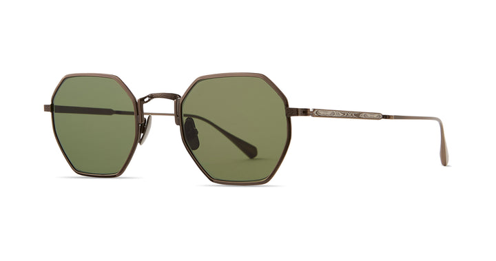 Antique Gold/Semi-Flat Diamond Green