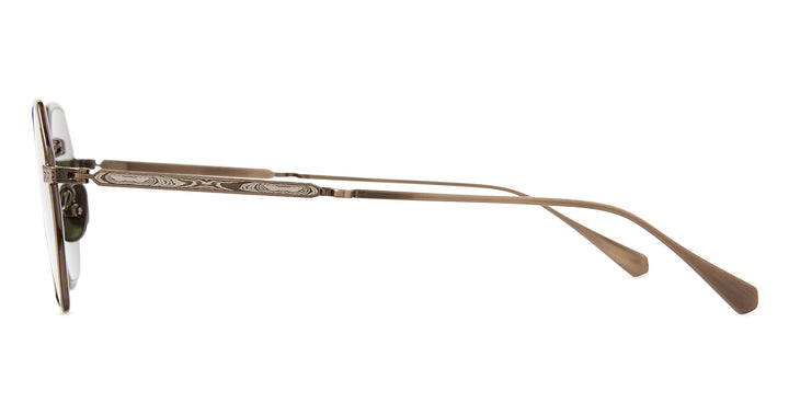 Antique Gold/Semi-Flat Diamond Green