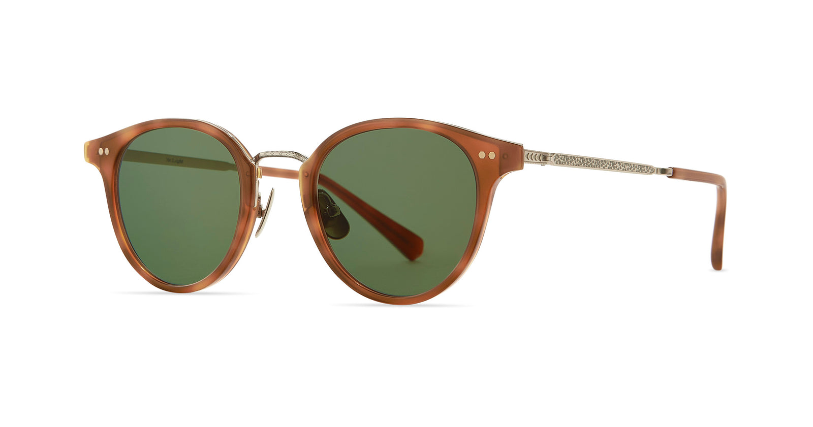 Amber Tortoise-White Gold/Forest