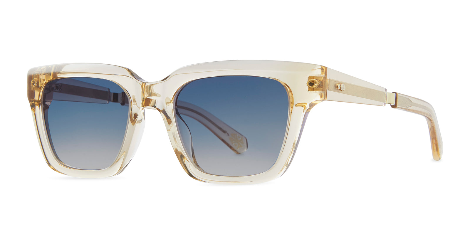 Chandelier-White Gold/Semi-Flat Lapis Gradient