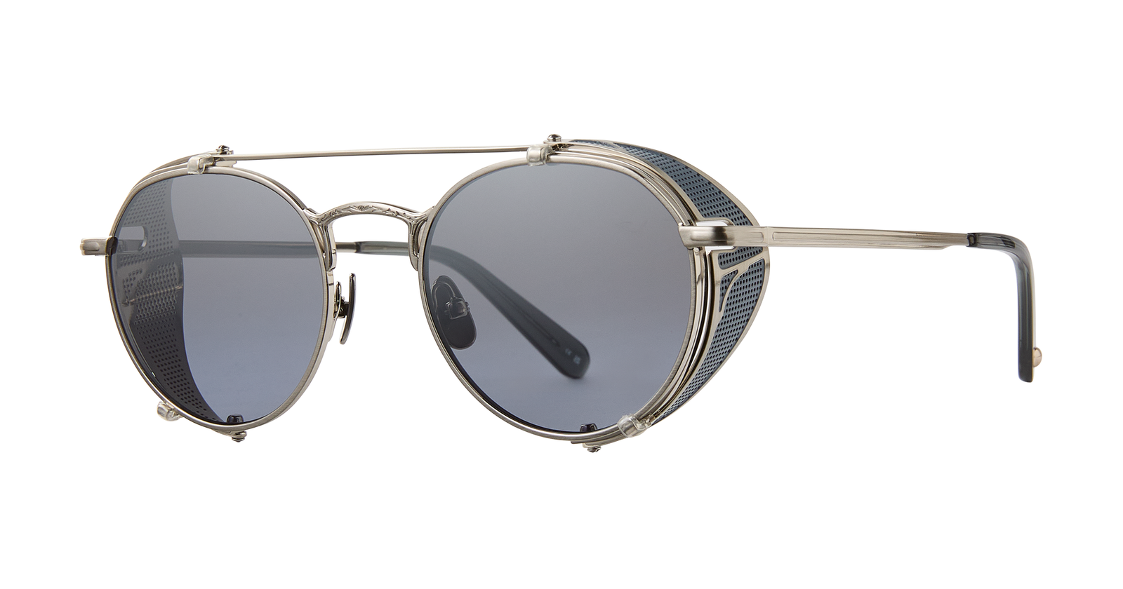 Brushed Silver-Sea Grey/Semi-Flat Glacier Blue Mirror