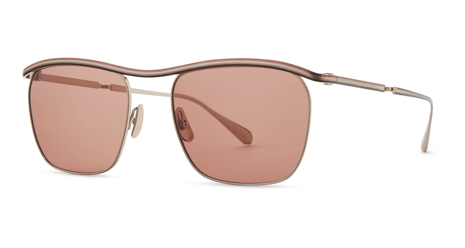 12K White Gold/Tahitian Rose