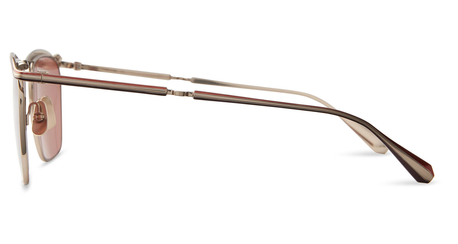 12K White Gold/Tahitian Rose