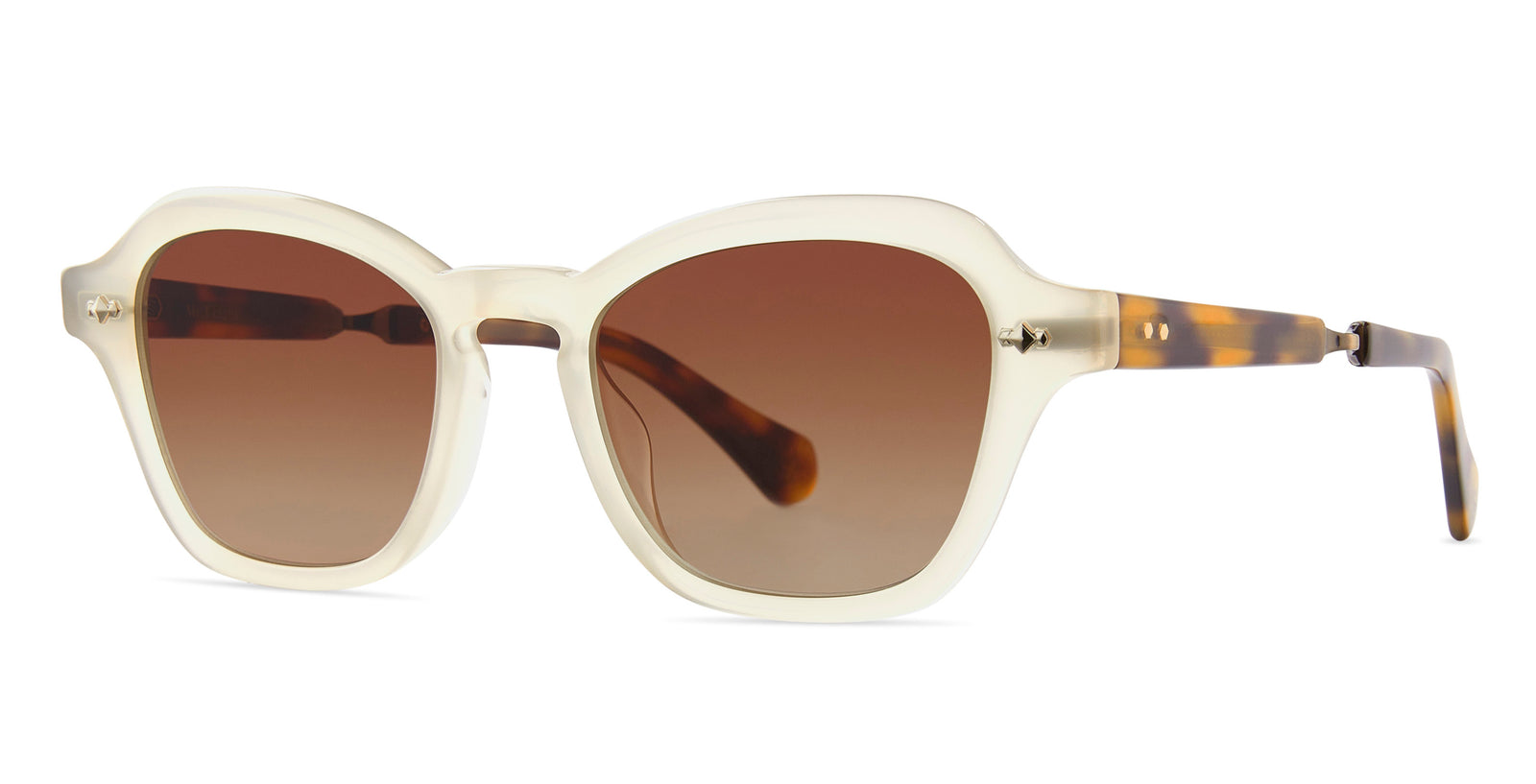 Peruvian Flake-Yellowjacket Tortoise-White Gold/Semi-Flat Mauve Gradient