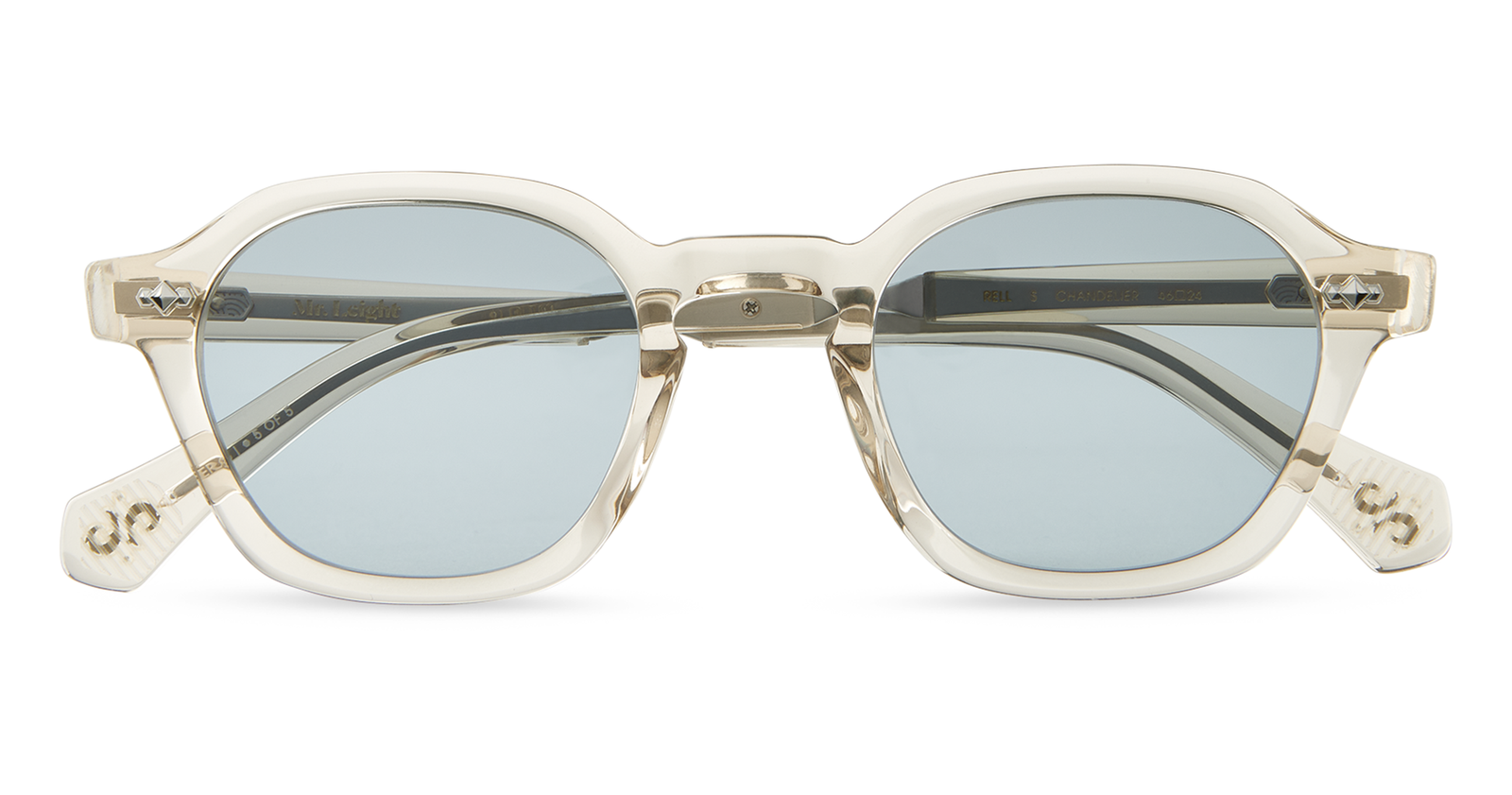 Chandelier-Silver/Blue Smoke