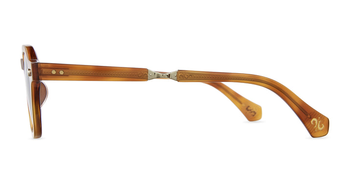 Saffron Tortoise-White Gold/Select Blue Smoke